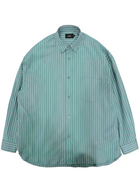 SLICK(スリック) - 100/2 Dobby Stripe Oversized Shirt(5169722-GREEN 