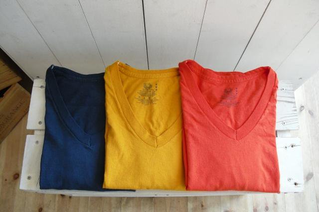 FRUIT OF THE LOOMPIECE DYEING V-NECK S/S TeeDMȯǽ