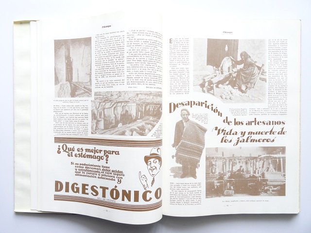 1928年から1936年に出版された民族誌とコストゥンブリズモの記事写真集 