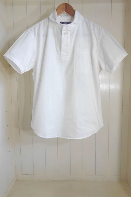 LOLO オックス 丸襟プルオーバー半袖シャツ WHITE - colors＋
