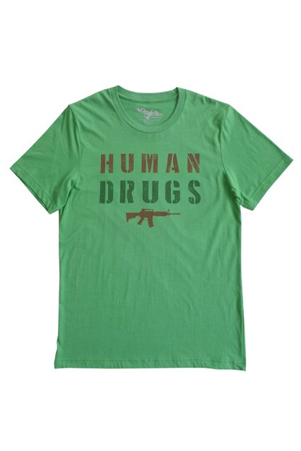 WORN FREE HUMAN DRUGS -JOE STRUMMER-T-Shirt（ヒューマンドラッグ-ジョーストラマー-Tシャツ） GREEN  - colors＋（カラーズ） online