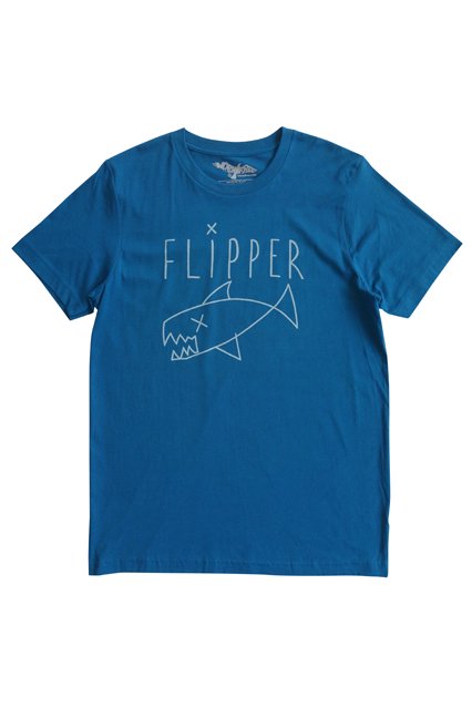 WORN FREE FLIPPER -KURT COBAIN -T-Shirt（フリッパー-カート・コバーン-Tシャツ） BLUE -  colors＋（カラーズ） online