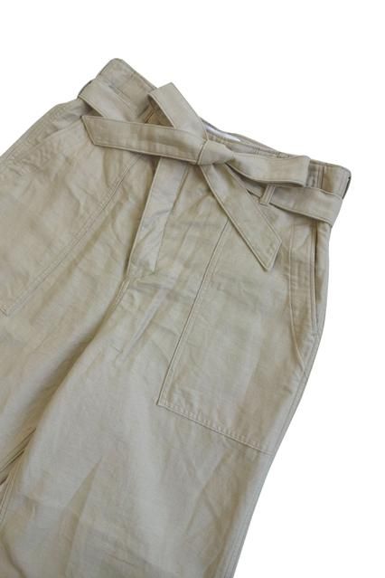 ジェーンスミス　ベイカーパンツ JANE SMITH BELT BAKER PANTS（ベルトベイカーパンツ） BEIGE