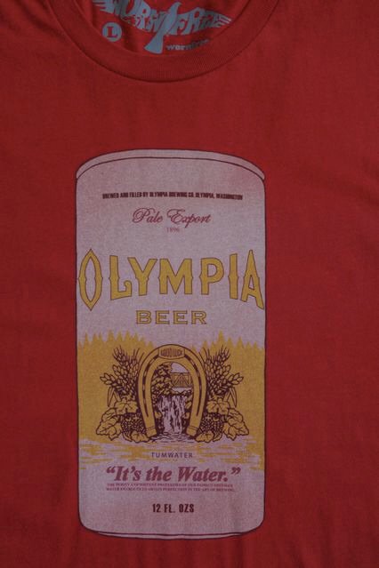 WORN FREE KURT COBAIN OLYMPIA BEER T-Shirt（カート・コバーン