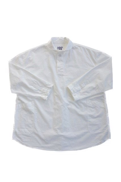 LOLO LIKE 定番プルオーバー型 ビッグサイズシャツ WHITE - colors＋