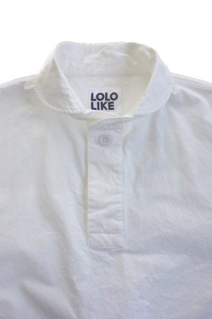 LOLO LIKE 定番プルオーバー型 ビッグサイズシャツ WHITE - colors＋