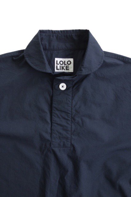 LOLO LIKE 定番プルオーバー型 ビッグサイズシャツ NAVY - colors＋