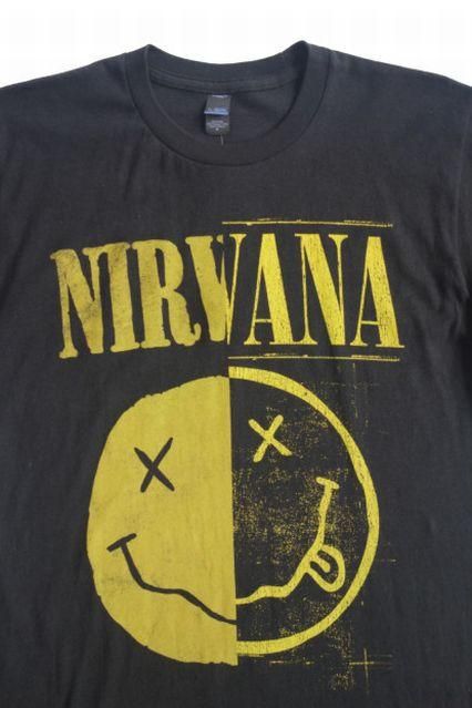 NIRVANA ニルヴァーナ SMILE スマイル Tシャツ NIRVANA,ニルヴァーナ,SMILE,T-SHIRTS,BLACK,スマイルTシャツ