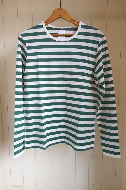 maillot　border long sleeve T-shirt　（ボーダーロングスリーブTシャツ） OLIVE - colors＋（カラーズ）  online