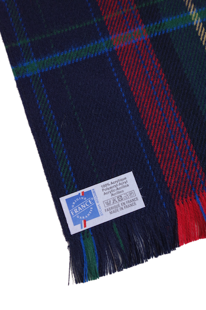 Pierre Quioc Tartan Check Muffler タータンチェックマフラー Red Navy Colors カラーズ Online