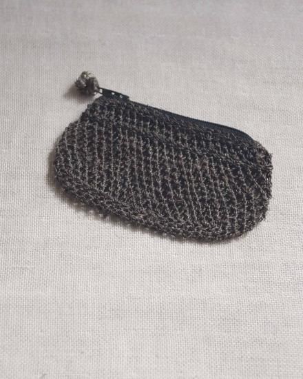 ツイスト　　編み編みポーチ Crochet/Knitting] I made a small pouch that is easy to make