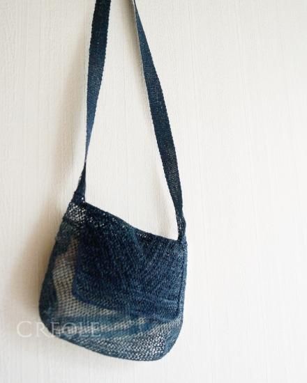 かぎ針編み】夏糸消費にも♪シンプルなショルダーポーチ/Crochet