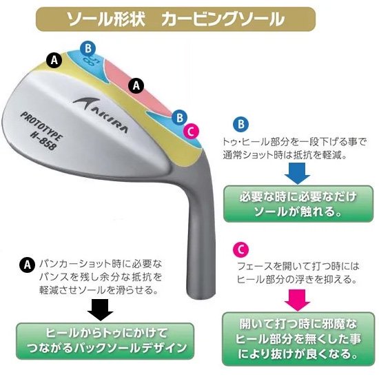 PROTOTYPE WEDGE H-8シリーズ【H-850/852/856/858】 -  タイトリスト、アキラ、ロッディオ各種メーカー取扱しております。ゴルフショップバンカー35