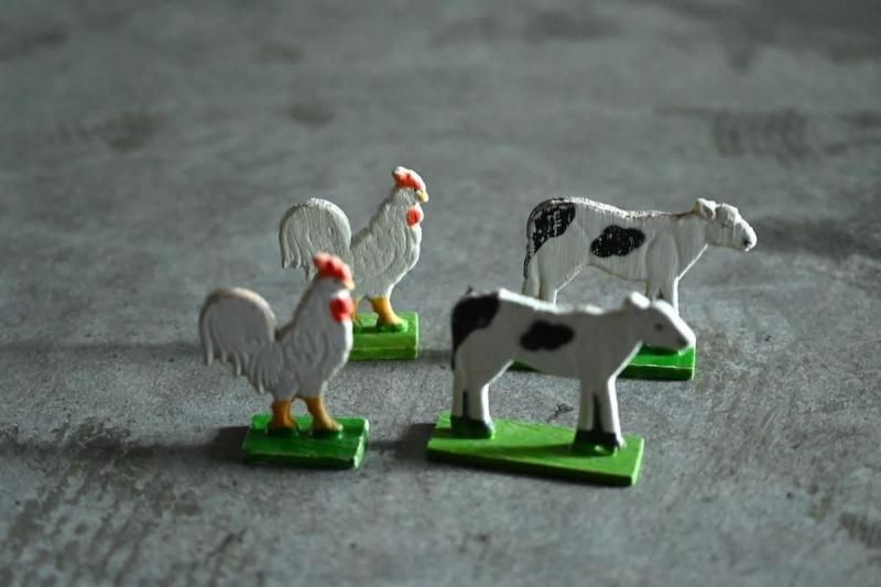 アンティーク雑貨：Handmade Wood Figure ハンドメイドウッド