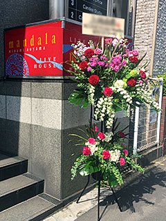 南青山マンダラ MANDALAに配達した公演祝いのスタンド花