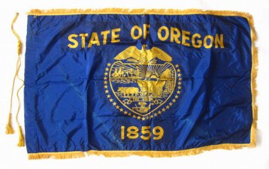 雰囲気良 アメリカ/オレゴン州旗 店舗什器/インテリア 国旗D123