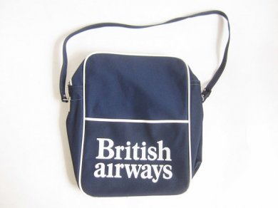 英国航空/ビンテージ/70's/British airways/エアラインバッグ/紺系 