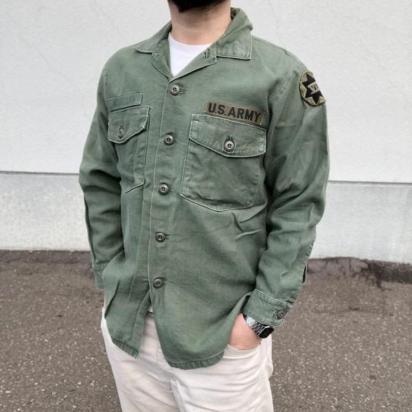 60´s USMC COTTON SATTEN ユーティリティシャツ OG107-