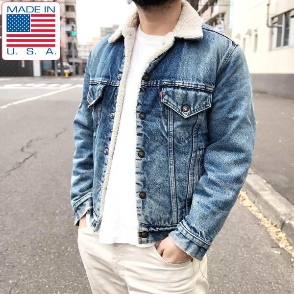 80s USA製 Levi's リーバイス ハチの巣 内ボア デニム ジャケット 34R ビンテージ 鬼ヒゲ 裏ボア 古着 アメリカ製 D137 -  札幌 ビンテージ 古着屋 BRIDGE（ブリッジ） ビンテージ古着 通販サイト | オンラインストア