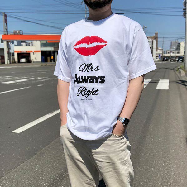 新品/mrs always right/半袖Tシャツ/白【L】100%コットン/丸首/クルーネック/プリントT/未使用品/古着/D141 - 札幌  ビンテージ 古着屋 BRIDGE（ブリッジ） ビンテージ古着 通販サイト | オンラインストア