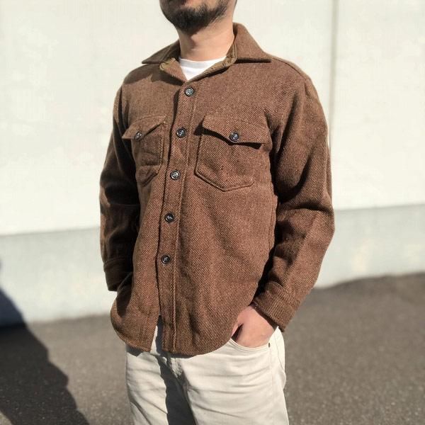 70s 黒タグ エディーバウアー 長袖ウールシャツ メンズS程度