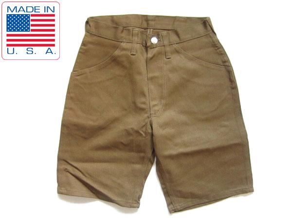 新品/60's/USA製/Wrangler/ラングラー/ショートパンツ/茶系【実寸W26 ...