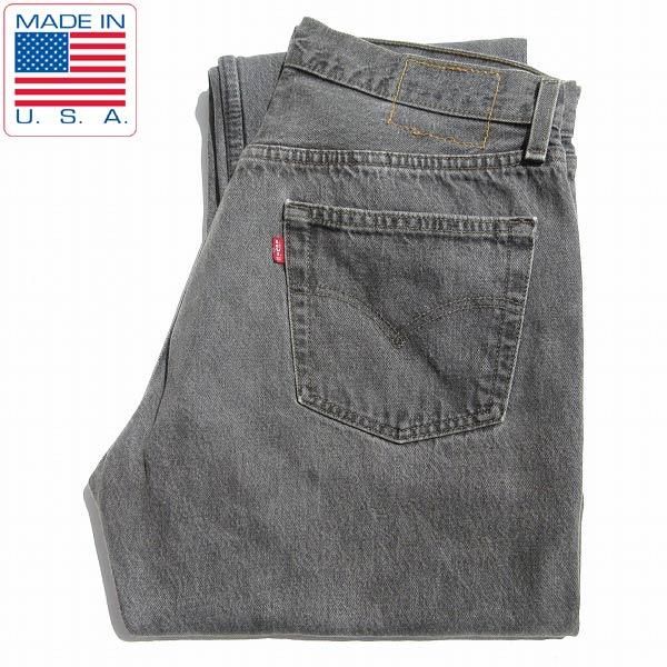 アメリカ製Levi's 501BLACKリーバイス先染めブラックデニムW33#2