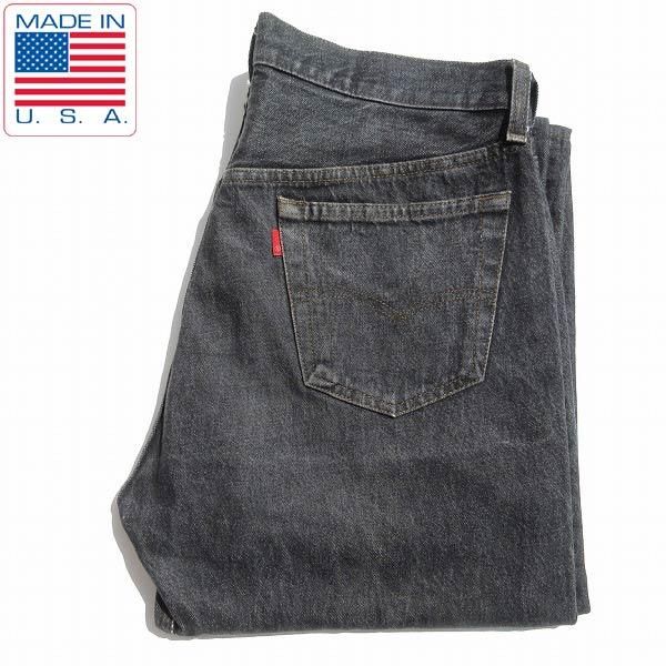 80's USA製 Levi's 501 ブラック シングル 黒 先染め w33 - デニム