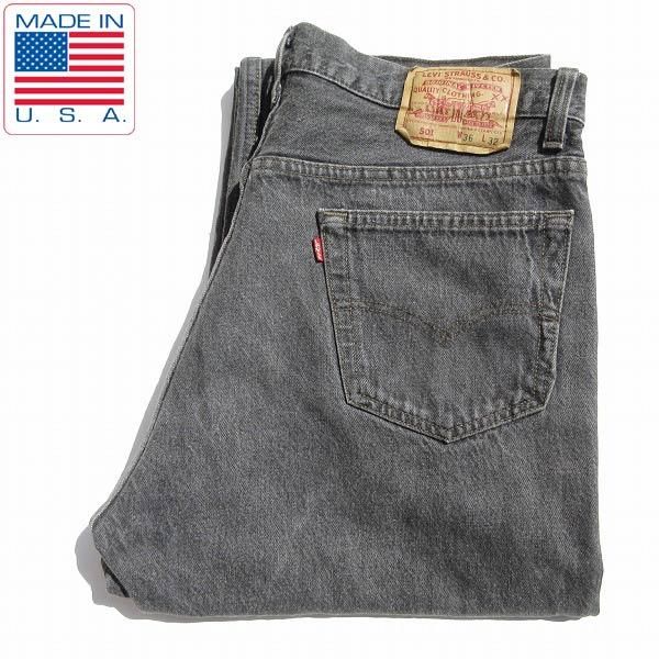 完成品 90s Levi'sリーバイス 501 usa製ブラックデニムパンツ