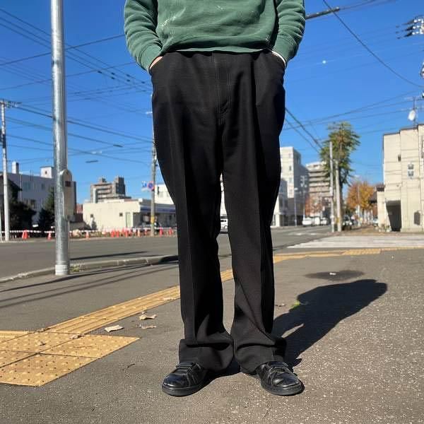 90s リーバイス517 ブーツカット スタプレ パンツ 黒 実寸W42 スタ