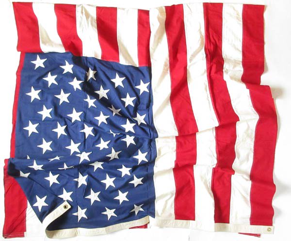 ビンテージ USA製 50星 アメリカ国旗 星条旗 フラッグ 旗 コットン 151cm×294cm 大判 インテリア ディスプレイ スタジオ/D143