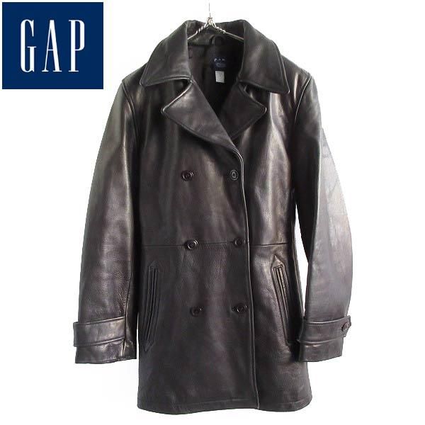 激安本物 Pコートジャケット レザー レア 美品 黒 ギャップ GAP ...