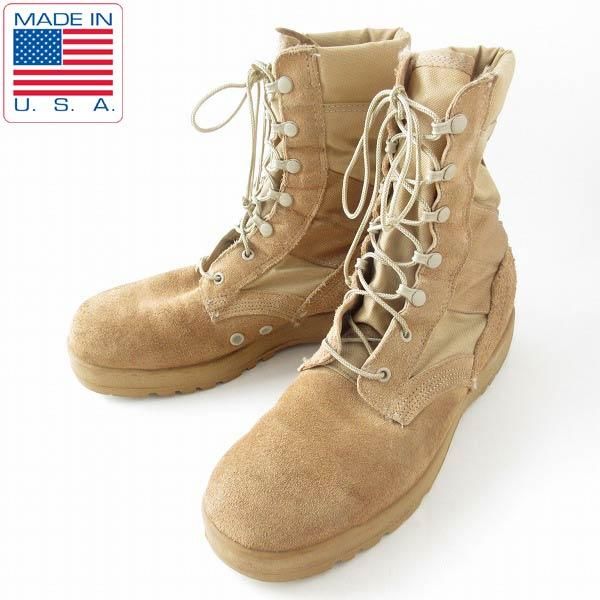 未使用品　米軍　 実物　McRaefootwearミリタリーブーツ26cm USA製 McRae 実物 米軍 コンバット ブーツ ベージュ系 9.5R 27.5cm