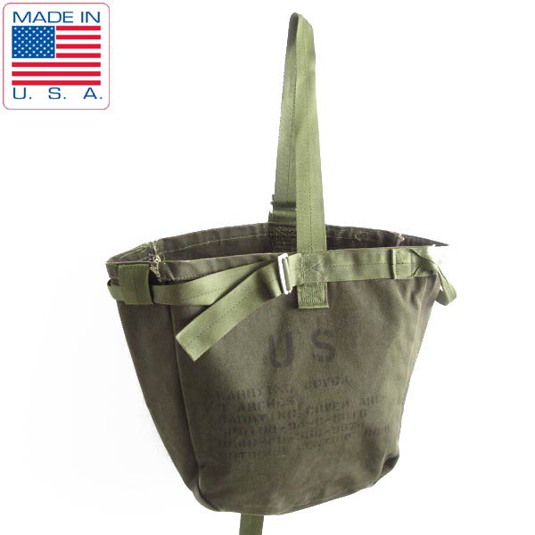 90s USA製 実物 米軍 US ARMY CARRYING COVER 3ARCHES コットン 