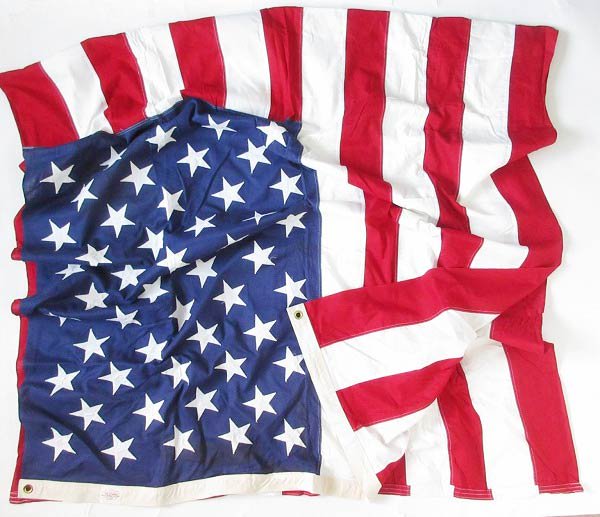 新品 USA製 50星 アメリカ国旗 星条旗 フラッグ 旗 コットン 145×300