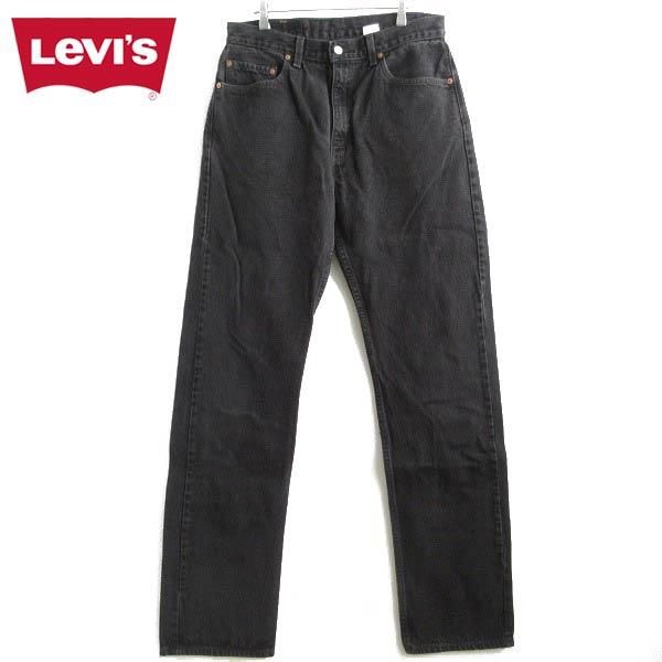 美品 36×32 米国製 サルファー Levi's 505 ブラックデニムパンツ