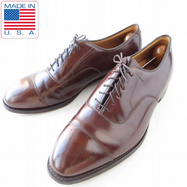 ジョンストンアンドマーフィー　紳士靴　米国製　焦茶色　超美品　US8.5D 細め