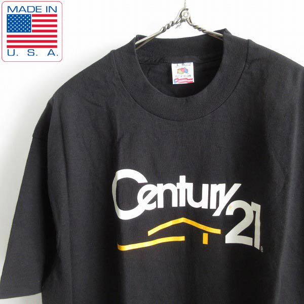 新品 90's USA製 Century21 企業物 ロゴ 半袖Tシャツ 黒 L アドバタイジング フルーツオブザルーム コットン ビンテージ  d144 - 札幌 ビンテージ 古着屋 BRIDGE（ブリッジ） ビンテージ古着 通販サイト | オンラインストア