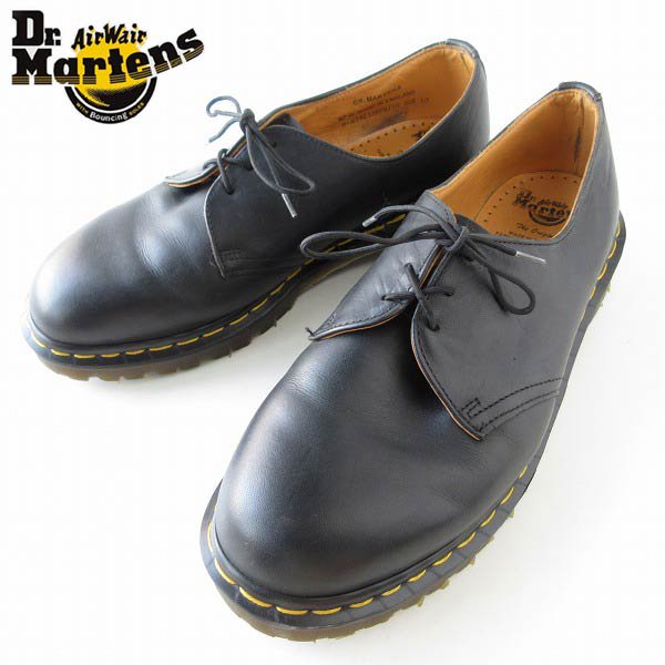 英国製 ドクターマーチン 3ホール プレーントゥ シューズ 黒 UK10 29cm  Dr.Martens MADE IN ENGLAND メンズ 靴  d143