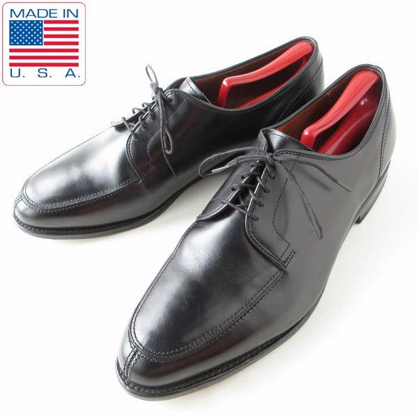 美品 USA製 アレンエドモンズ LaSalle Uチップ シューズ 黒 11-3E 幅広29cm 大きいサイズ アメリカ製 靴  d143