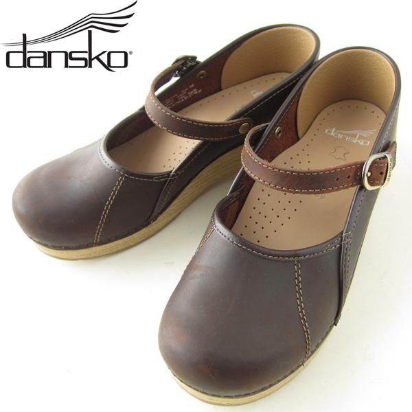 良品 ダンスコ ダブルストラップ シューズ 24.5㌢ ブラウン DANSKO dansko 正規品 ダンスコ プロフェッショナル 靴 シューズ