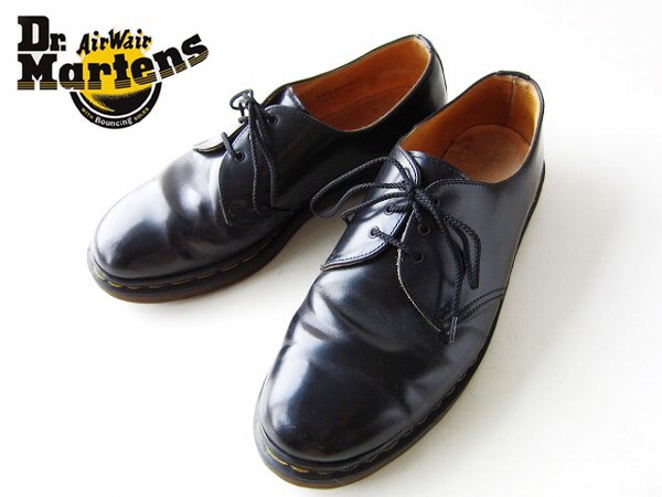 英国製 ドクターマーチン 3ホール 黒 28.5cm プレーントゥ  Dr.Martens メンズ 靴  d140