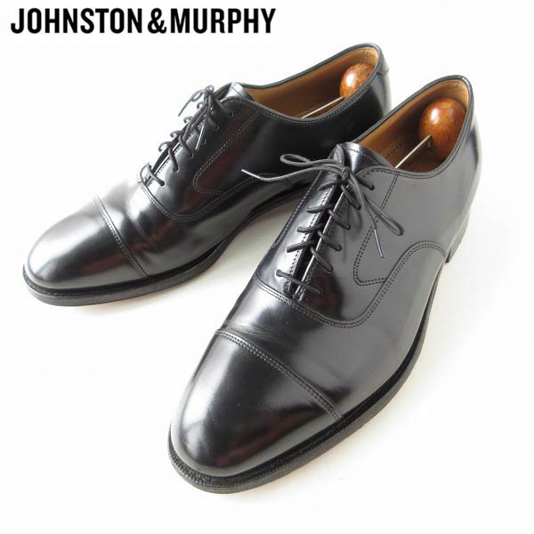 ジョンストン&マーフィー ストレートチップ シューズ 9D 27cm 内羽根 キャップトゥ メンズ 靴  d143