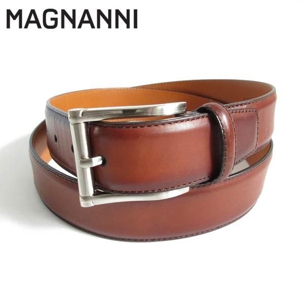 高級品/美品/MAGNANNI/マグナーニ/レザーベルト/茶系【表記38