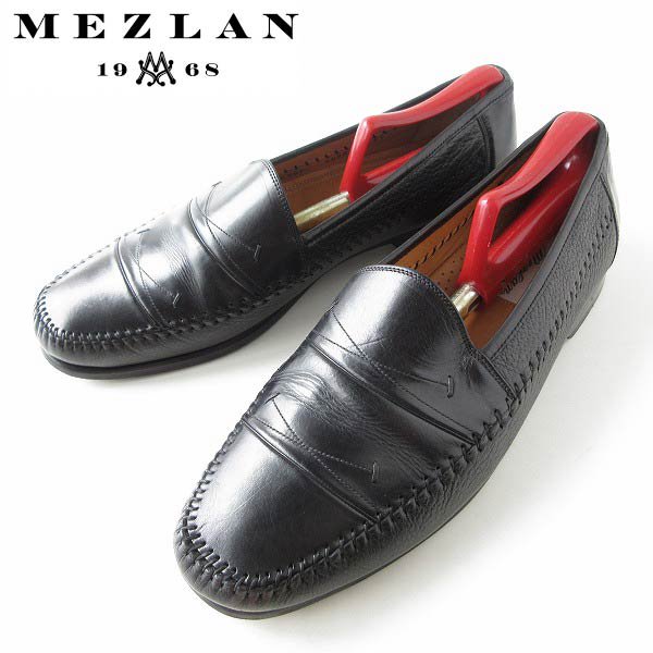 高級品 Mezlan ディアスキン スリッポン 黒 29cm モカシン ORENSE 大きいサイズ メンズ 靴 d130