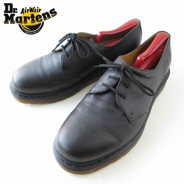 ドクターマーチン 3ホール プレーントゥ シューズ 黒 UK9 28cm Dr.Martens メンズ 靴 d129