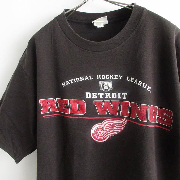 90's RED WINGS NHL デトロイト レッドウィングス 半袖Tシャツ 黒 L ブラック アイスホッケー Lee SPORT ビンテージ  d143 - 札幌 ビンテージ 古着屋 BRIDGE（ブリッジ） ビンテージ古着 通販サイト | オンラインストア