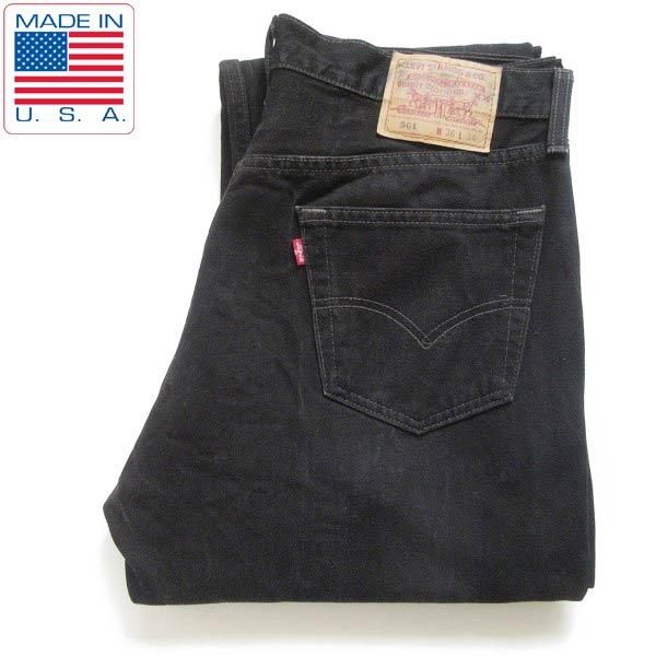 後染め90s リーバイス 501 後染めBLACK DENIM W28 米国製