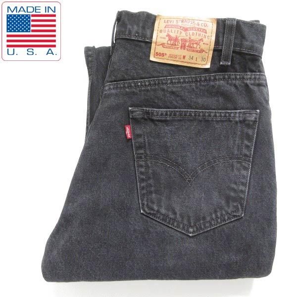 股上28cm90s Levi's 505 サルファブラック　PUERTORICO(USA)