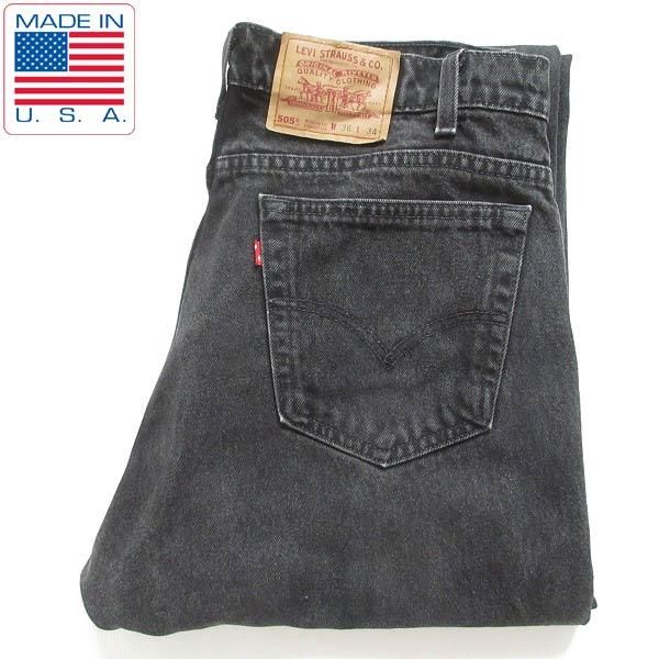 美品 34×30 米国製 Levi's 505 ホワイトデニムパンツ リーバイス